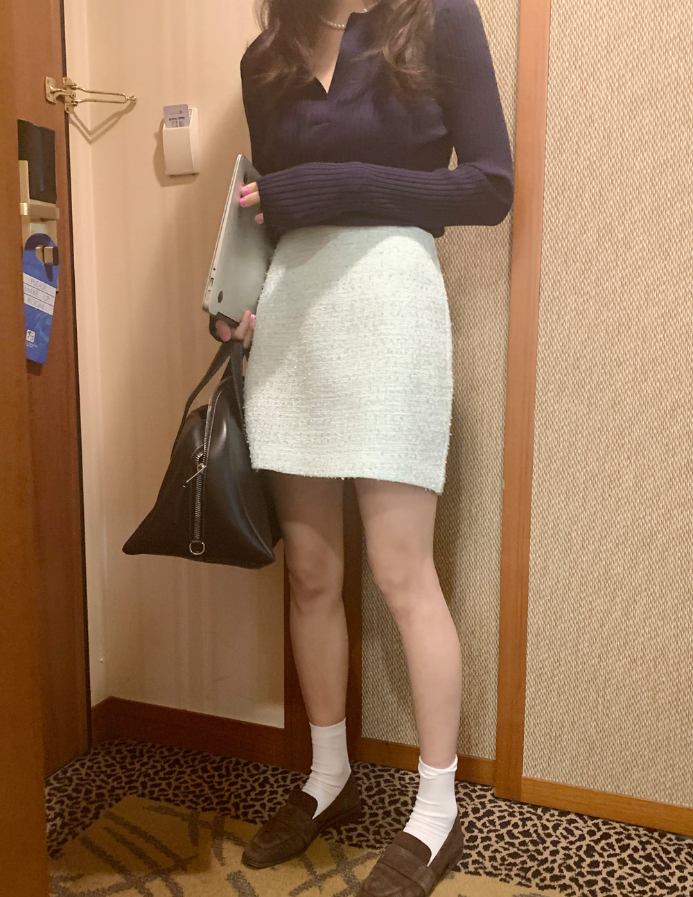 salome tweed skirt (2color)
