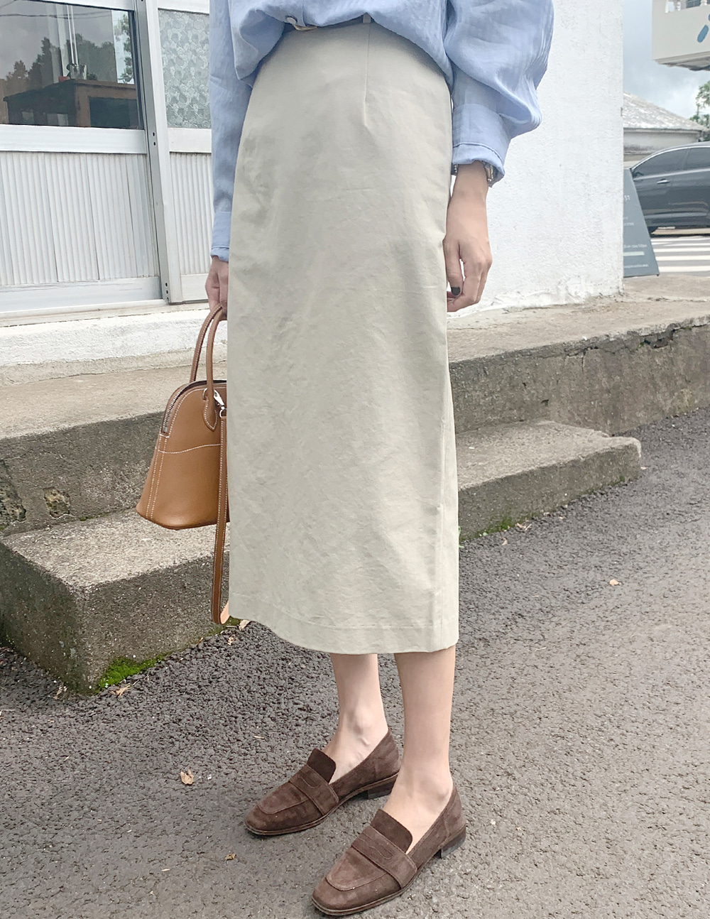 [made] cotton belt skirt (2color)